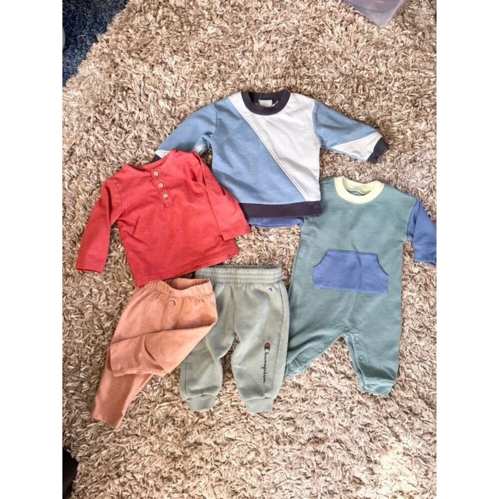 Carters bundle waffle cotton neutral 0-3 3-6 mo petit lem cloud island